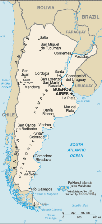 Map of Argentina