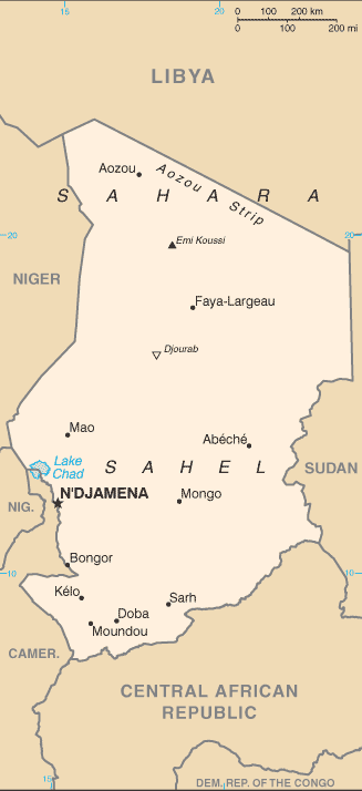 Map of Chad