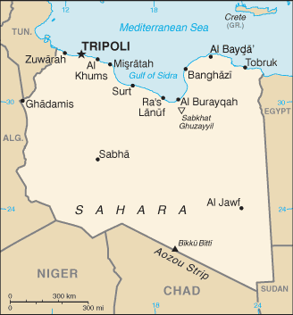 Map of Libya