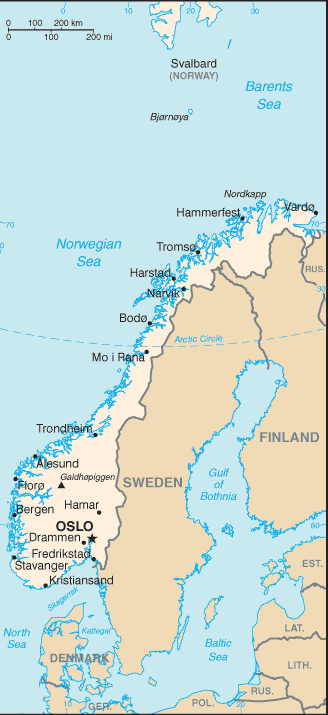 Map of Norway