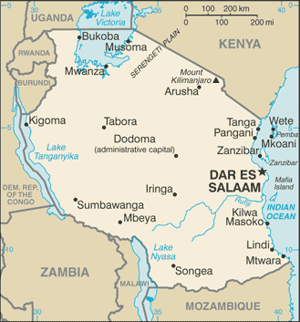 Map of Tanzania