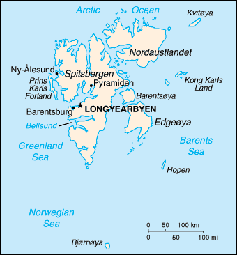 Map of Svalbard