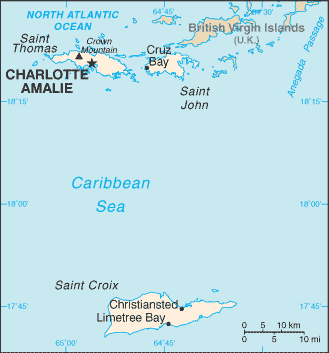 Map of Virgin Islands