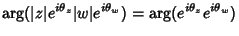 $\displaystyle \arg(\vert z\vert e^{i\theta_z}\vert w\vert e^{i\theta_w}) = \arg(e^{i\theta_z}e^{i\theta_w})$