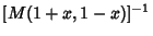 $[M(1+x,1-x)]^{-1}$