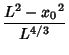 $\displaystyle {L^2-{x_0}^2\over L^{4/3}}$