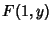 $\displaystyle F(1,y)$