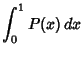 $\displaystyle \int_0^1 P(x)\,dx$