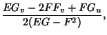 $\displaystyle {EG_v-2FF_v+FG_u\over 2(EG-F^2)},$