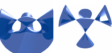 \begin{figure}\begin{center}\BoxedEPSF{CayleyCubic.epsf scaled 500}\quad\BoxedEPSF{CayleyCubic2.epsf scaled 500}\end{center}\end{figure}