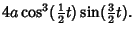 $\displaystyle 4a\cos^3({\textstyle{1\over 2}}t)\sin({\textstyle{3\over 2}}t).$