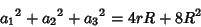 \begin{displaymath}
{a_1}^2+{a_2}^2+{a_3}^2=4rR+8R^2
\end{displaymath}