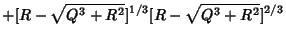 $\displaystyle + [R-\sqrt{Q^3+R^2}]^{1/3}[R-\sqrt{Q^3+R^2}]^{2/3}$