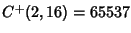 $C^+(2,16)=65537$