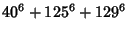 $\displaystyle 40^6+125^6+129^6$