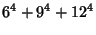 $\displaystyle 6^4+9^4+12^4$