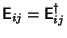 ${\hbox{\sf E}}_{ij}={\hbox{\sf E}}_{ij}^\dagger$