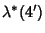 $\displaystyle \lambda^*(4')$