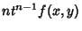 $\displaystyle nt^{n-1} f(x,y)$