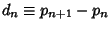 $d_n\equiv p_{n+1}-p_n$