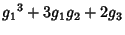 $\displaystyle {g_1}^3+3 {g_1} {g_2}+2 {g_3}$