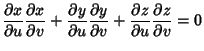 $\displaystyle {\partial x\over \partial u}{\partial x\over \partial v} +{\parti...
...\over \partial v} +{\partial z\over \partial u}{\partial z\over \partial v} = 0$