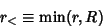 \begin{displaymath}
r_< \equiv {\rm min}(r,R)
\end{displaymath}