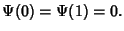 $\Psi(0)=\Psi(1)=0.$