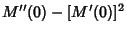 $\displaystyle M''(0)-[M'(0)]^2$