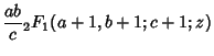 $\displaystyle {ab\over c}{}_2F_1(a+1,b+1;c+1;z)$