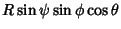 $\displaystyle R\sin\psi\sin\phi\cos\theta$