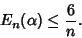 \begin{displaymath}
E_n(\alpha)\leq {6\over n}.
\end{displaymath}