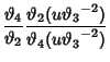 $\displaystyle {\vartheta_4\over\vartheta_2} {\vartheta_2({u\vartheta_3}^{-2})\over\vartheta_4({u\vartheta_3}^{-2})}$