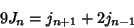 \begin{displaymath}
9J_n=j_{n+1}+2j_{n-1}
\end{displaymath}