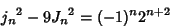 \begin{displaymath}
{j_n}^2-9{J_n}^2=(-1)^n2^{n+2}
\end{displaymath}