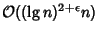 ${\mathcal O}((\lg n)^{2+\epsilon}n)$