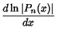 $\displaystyle {d\ln\vert P_n(x)\vert\over dx}$