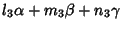 $\displaystyle l_3\alpha+m_3\beta+n_3\gamma$