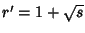 $r'=1+\sqrt{s}$