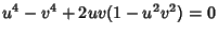 $\displaystyle u^4-v^4+2uv(1-u^2v^2)=0$