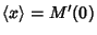 $\displaystyle \langle x\rangle = M'(0)$