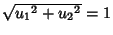 $\sqrt{{u_1}^2+{u_2}^2}=1$