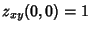 $z_{xy}(0,0)=1$