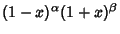 $(1-x)^\alpha(1+x)^\beta$