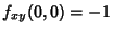 $f_{xy}(0,0)=-1$