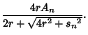 $\displaystyle {4rA_n\over 2r+\sqrt{4r^2+{s_n}^2}}.$