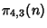 $\pi_{4,3}(n)$