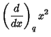 $\displaystyle \left({d\over dx}\right)_q x^2$