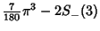 $\displaystyle {\textstyle{7\over 180}}\pi^3-2S_-(3)$