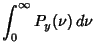 $\displaystyle \int_0^\infty P_y(\nu)\,d\nu$